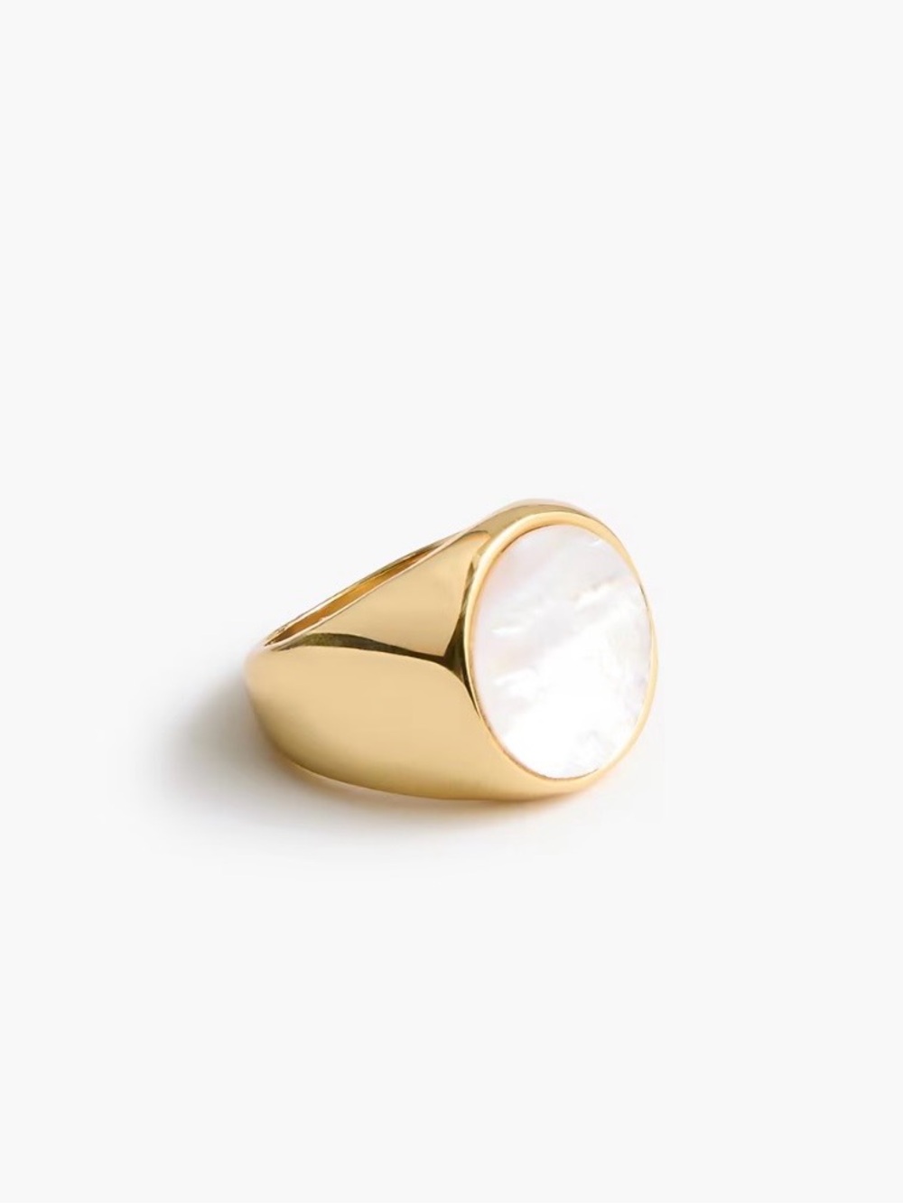 J. Crew Gold Mother-of-Pearl Ring